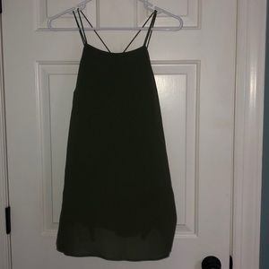 Green flowy dress